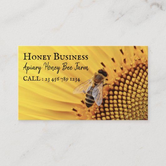 Imker raat pure raw farm Bijenhouder Visitekaartje (Voorkant)