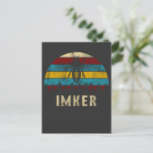 Imker Retro Biene Insekten Natur Design Briefkaart (Staand voorkant)
