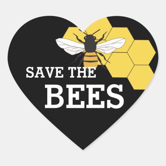Imker Save the Bees Heart Sticker (Voorkant)