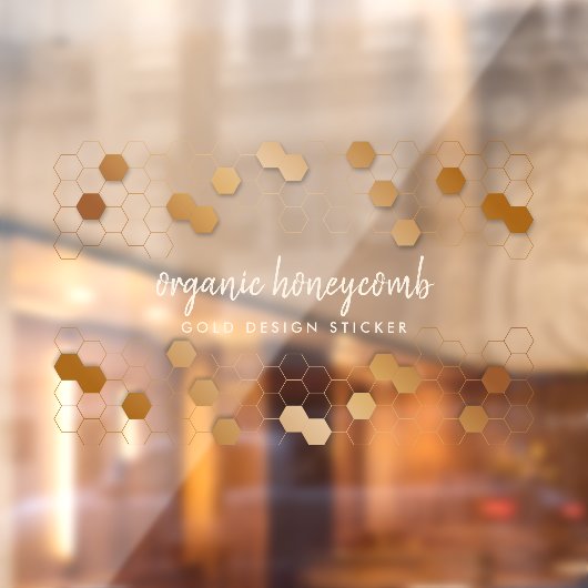 Imkerbedrijf winkel Honeycomb Gold Raamsticker (Vel 2)