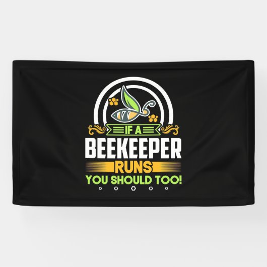 Imkercadeau | Een Imker Rent Je Moet Ook Spandoek (Horizontaal)
