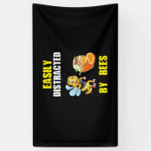 Imkercadeau | Gemakkelijk Afleiden Door Bijen Spandoek (Verticaal)