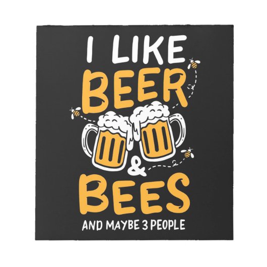 Imkercadeau | Ik Hou Van Bier En Bijen Notitieblok (Voorkant)