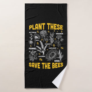 Imkercadeau | Plant deze om de bijen te redden Badhanddoek