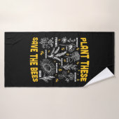 Imkercadeau | Plant deze om de bijen te redden Badhanddoek (Badhanddoek)
