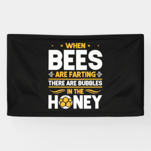 Imkercadeau Wanneer Bijen Schedderen Spandoek