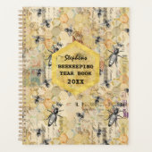 Imkerij Gepersonaliseerd Jaarboek  | Vintage Bij Planner (Voorkant)