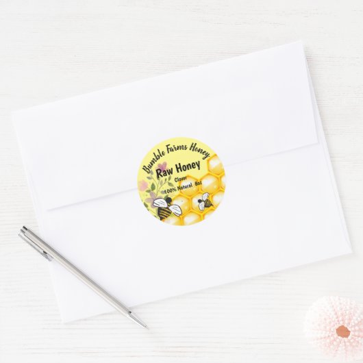 Imkerij RAW KLAVERHONING Eigen label (Envelop)