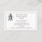  imkerkorf met bijen apiarist visitekaartje (Achterkant)