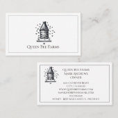  imkerkorf met bijen apiarist visitekaartje (Voorkant / Achterkant)