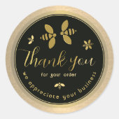 Imkers Honeybee Bedankt voor uw bestellabel Ronde Sticker (Voorkant)