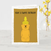 Imkers Honing Liefhebbers Lief Gelukkige Verjaarda Kaart (Gele Bloem)