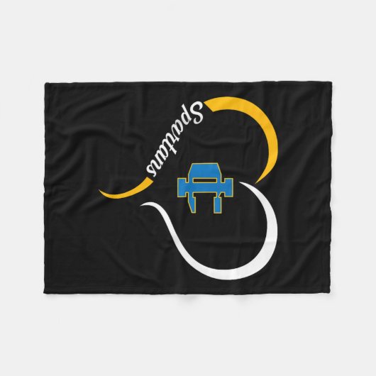 Imlay City Spartans Logo Halve Hart Slogan HS Fleece Deken (Voorkant (Horizontaal))