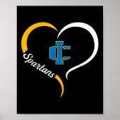 Imlay City Spartans Logo Halve Hart Slogan HS Poster (Voorkant)