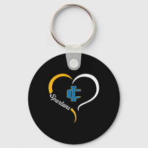 Imlay City Spartans Logo Halve Hart Slogan HS Sleutelhanger