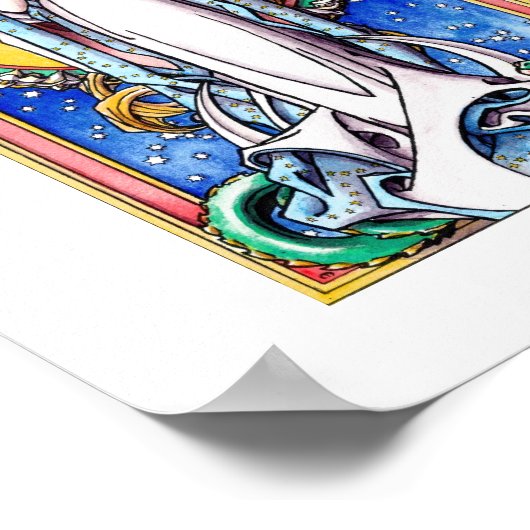 Immaconcentratie afdrukken - volledige kleur poster (Hoek)