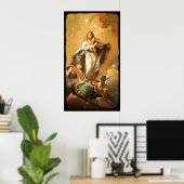 Immaculair begrip met Cherubs - Tiepolo Poster (Thuiskantoor)