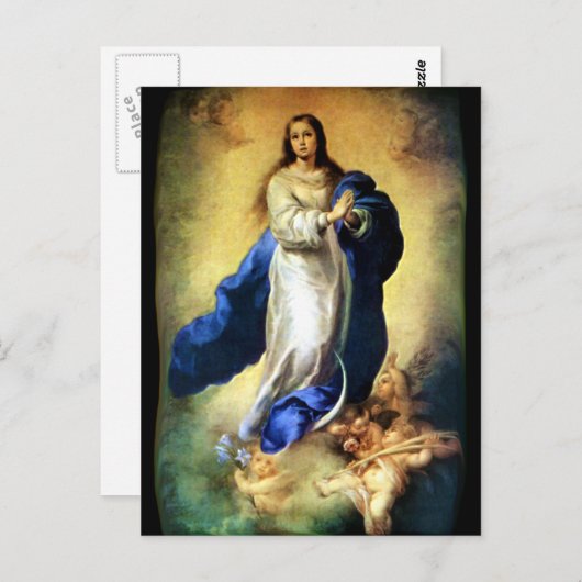 Immaculair begrip van Maagd Mary - Murillo Briefkaart (Voorkant / Achterkant)