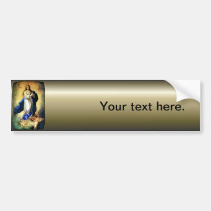 Immaculair begrip van Maagd Mary - Murillo Bumpersticker