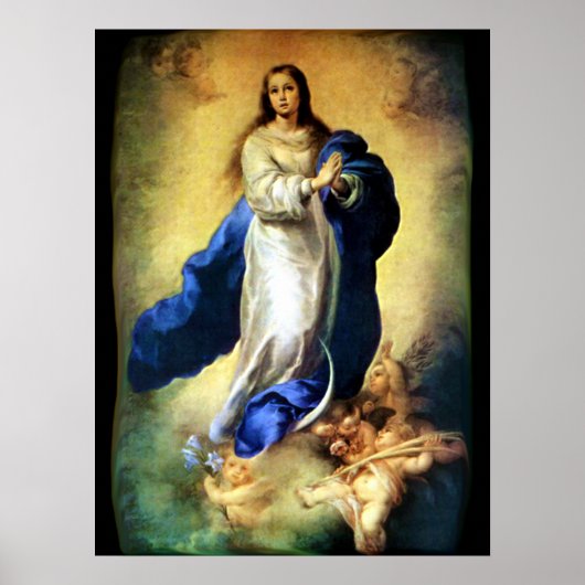 Immaculair begrip van Maagd Mary - Murillo Poster (Voorkant)
