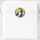 Immaculair begrip van Maagd Mary - Murillo Ronde Sticker (Tas)