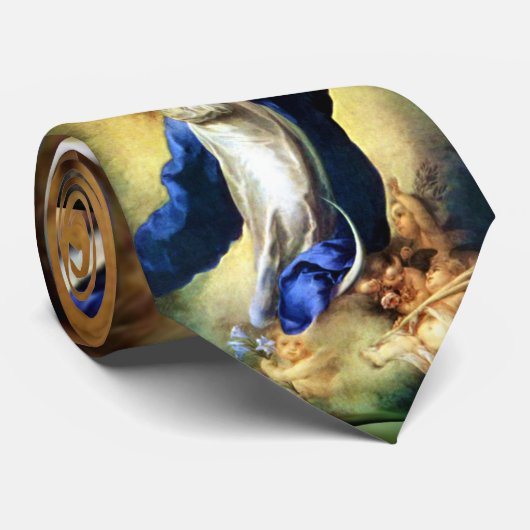 Immaculair begrip van Maagd Mary - Murillo Stropdas (Opgerold)