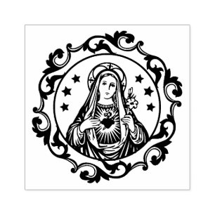 Immaculair hart van de Maagd Maria Katholieke Reli Rubberstempel