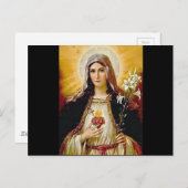 Immaculair hart van heilige maagd Maria, moeder va Briefkaart (Voorkant / Achterkant)