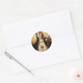 Immaculair hart van heilige maagd Maria, moeder va Ronde Sticker (Envelop)