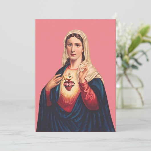 Immaculair hart van Maagd Mary Bedankkaart (Staand voorkant)