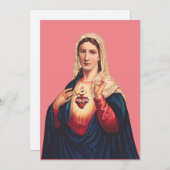 Immaculair hart van Maagd Mary Bedankkaart (Voorkant / Achterkant)