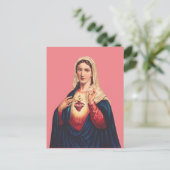 Immaculair hart van Maagd Mary Briefkaart (Staand voorkant)