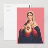 Immaculair hart van Maagd Mary Briefkaart (Voorkant / Achterkant)