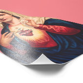 Immaculair hart van Maagd Mary Foto Afdruk (Hoek)