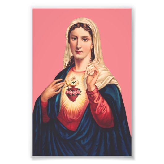 Immaculair hart van Maagd Mary Foto Afdruk (Voorkant)