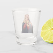 Immaculair hart van Maagd Mary Shot Glas (Achterkant)