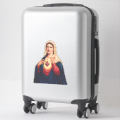 Immaculair hart van Maagd Mary Sticker (Koffer)