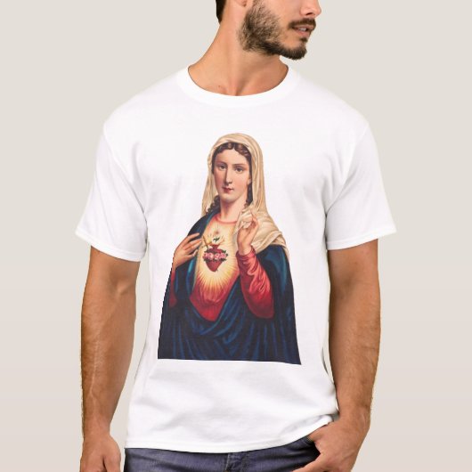 Immaculair hart van Maagd Mary T-shirt (Voorkant)