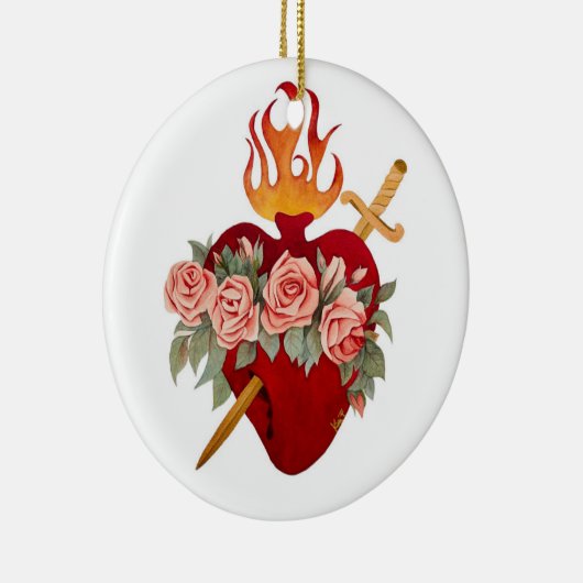 Immaculair hart van Mary Ceramic Ornament (Rechts)