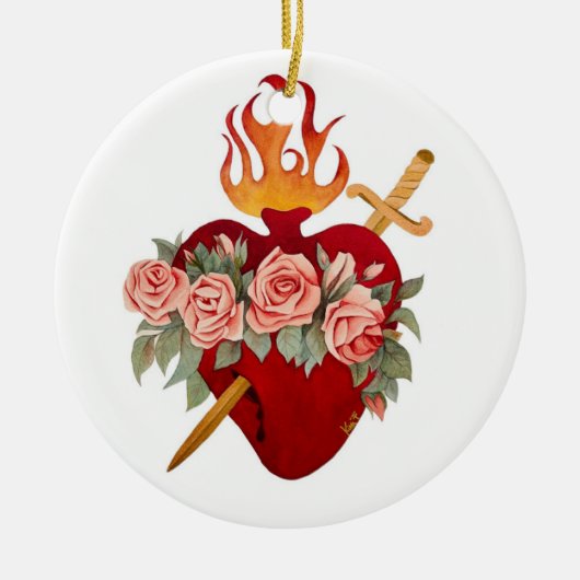 Immaculair hart van Mary Ceramic Ornament (Voorkant)