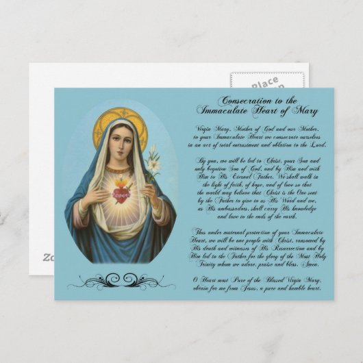 Immaculair hart van Mary Custom Briefkaart (Voorkant / Achterkant)