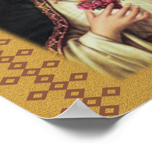 Immaculair hart van Mary Devotional Afbeelding. Poster (Hoek)