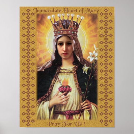 Immaculair hart van Mary Devotional Afbeelding. Poster (Voorkant)