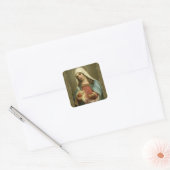  immaculair hart van Mary Vierkante Sticker (Envelop)