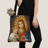  immaculair hart van Mary w/Baby Jesus Tote Bag (Dichtbij)