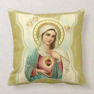 immaculair hart van Mary w/cherubs Kussen