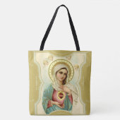  immaculair hart van Mary w/cherubs Tote Bag (Voorkant)