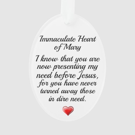 Immaculair hart van Mary - Zie Terug Ornament (achterkant)