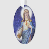 Immaculair hart van Mary - Zie Terug Ornament (voorkant)