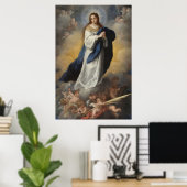 Immaculair vermoeden van conceptie Virgin Murillo Poster (Thuiskantoor)